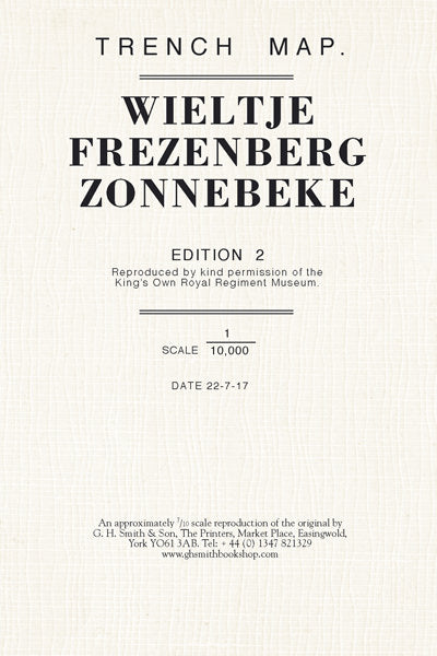 Cover of Wieltje, Frezenberg, Zonnebeke Trench Map
