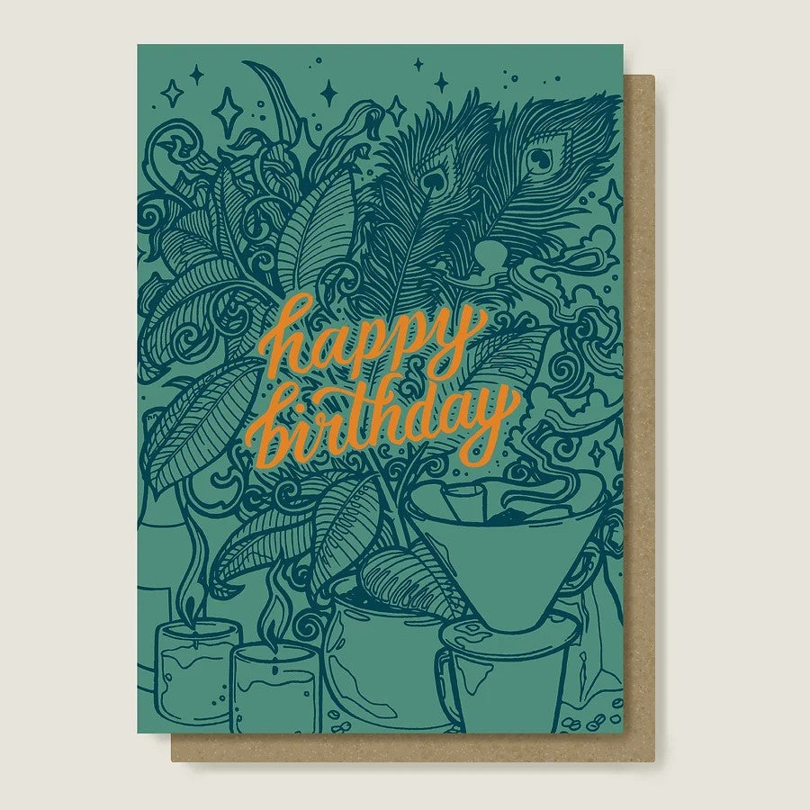 'Pour Over Happy Birthday' Greetings Card