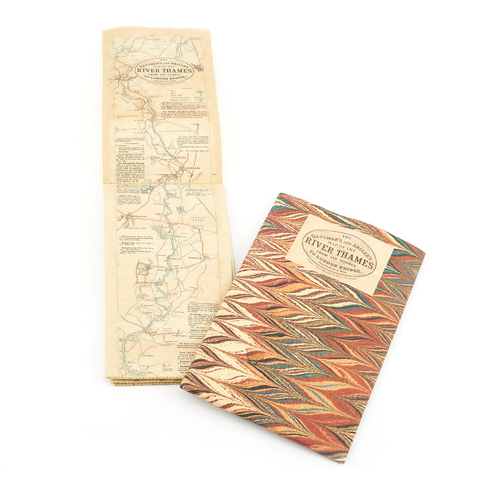 Map and Slipcase from Reproduction River Thames Map