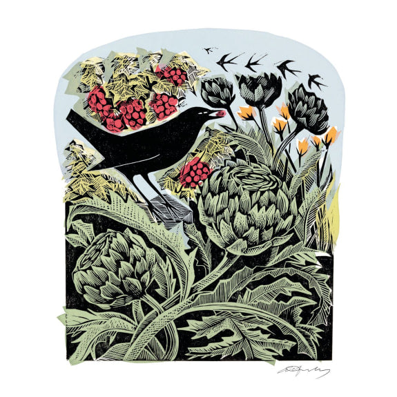 'Blossoms &amp; Berries' Notecards in Wallet