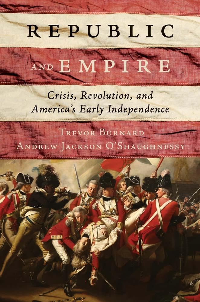 Book cover of 'Republic and Empire' with historical illustration and text.