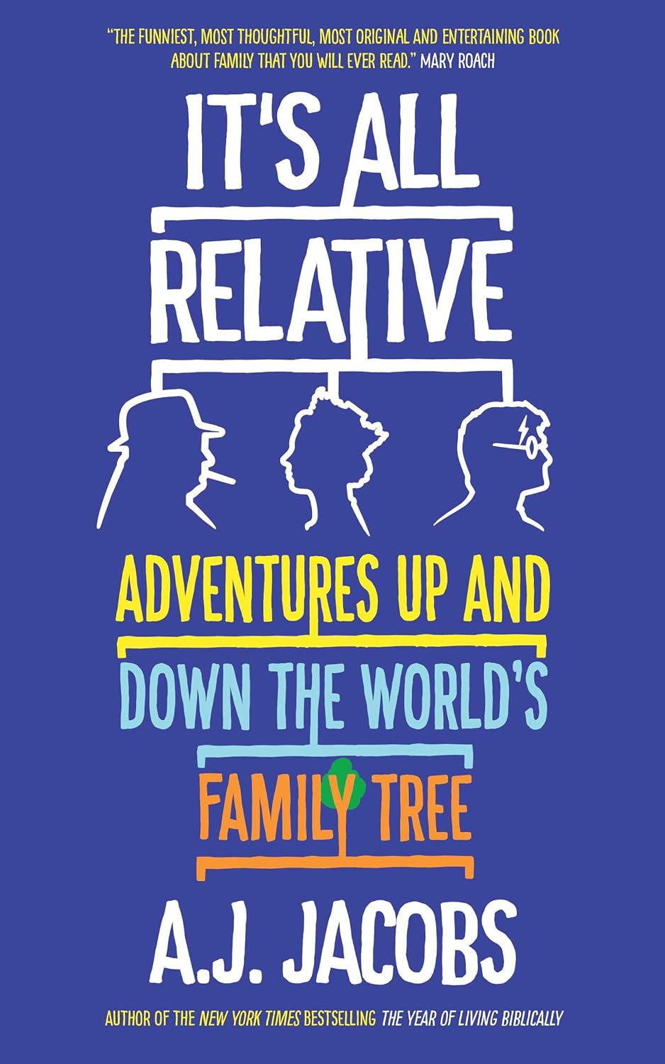 Book cover for 'It's All Relative: Adventures Up and Down the World's Family Tree' by A.J. Jacobs