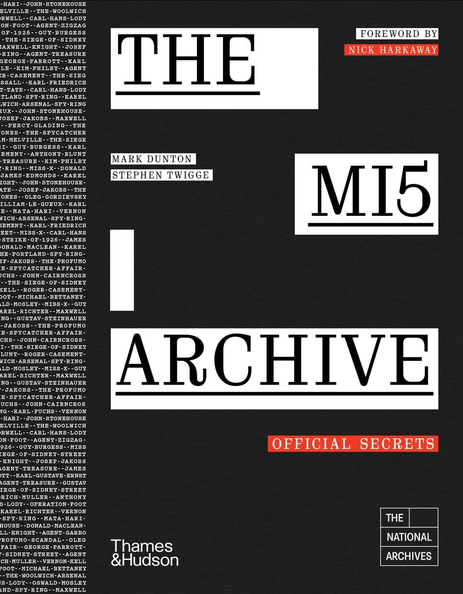 Book cover of 'The MI5 Archive' with black and white text on a dark background