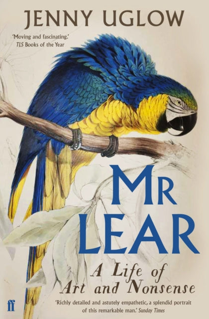 Book cover of Mr Lear image shows a parrot
