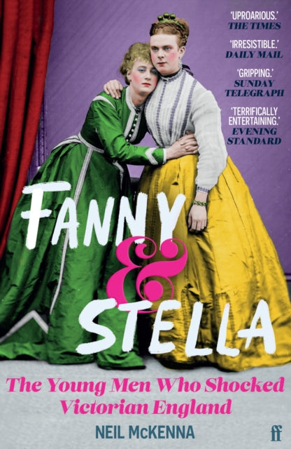 Book cover of 'Fanny & Stella' with two women in Victorian dresses against a purple background.