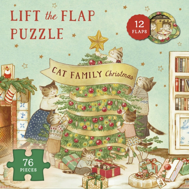 Cover of Cat Family Christmas Lift-the-Flap Puzzle : Count down to Christmas: 12 flaps: 76 pieces Volume 2
