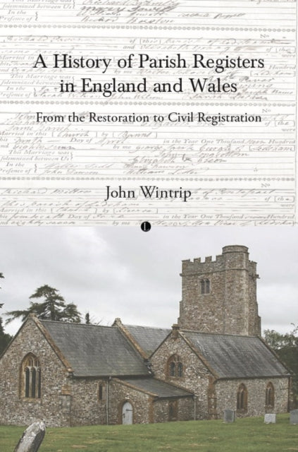 Book cover of 'A History of Parish Registers in England and Wales' with a church image.
