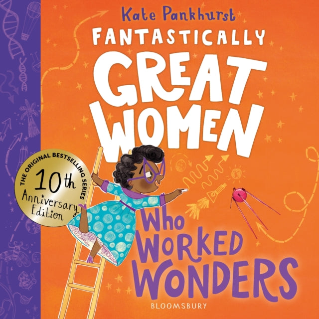 Book cover of 'Fantastically Great Women Who Worked Wonders' with a colorful design and illustration of a woman on a ladder.