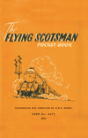 Book cover of &#39;The Flying Scotsman Pocket Book&#39; with a train illustration on an orange background
