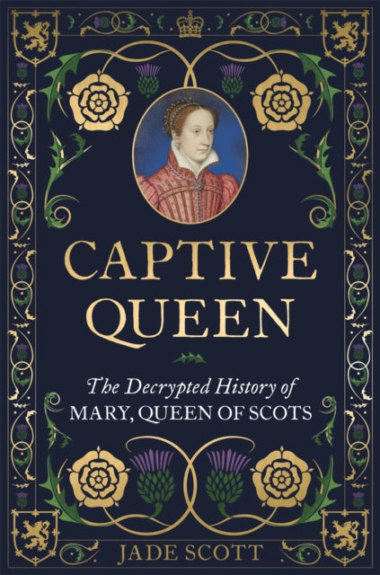 Book cover of 'Captive Queen' with decorative elements and portrait of a queen.