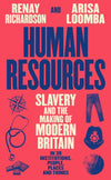 Book cover of &#39;Human Resources&#39; by Renay Richardson and Arisa Loomba with icons and text on a red background.