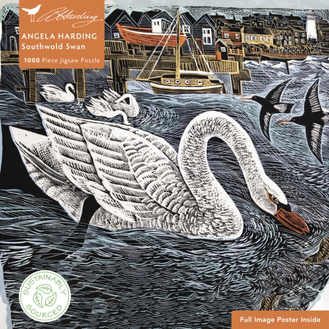 Cover of Angela Harding Southwold Swan 1000 Piece Jigsaw Puzzle