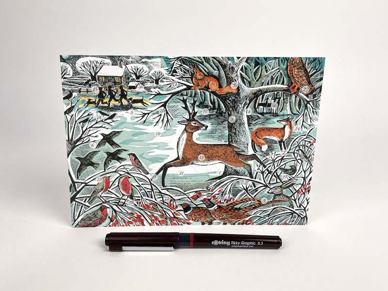 Winter Woodland Mini Advent Greetings Card