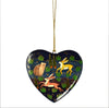 Medieval Animal Hand-painted Heart Decoration