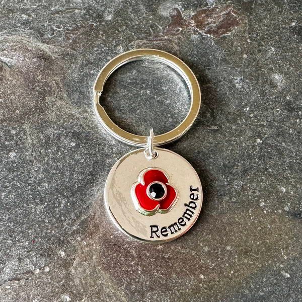 Red Poppy Keyring