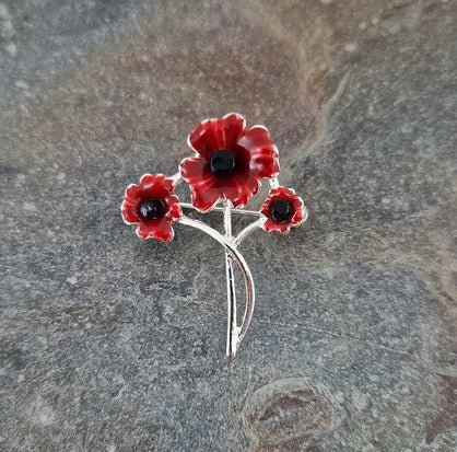 Poppy Bunch Brooch