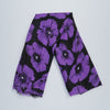 Purple Poppy scarf with large repeat pattern