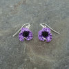 Purple Poppy Sculpted Drop Earrings