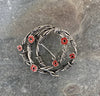 Poppy barbed wire brooch