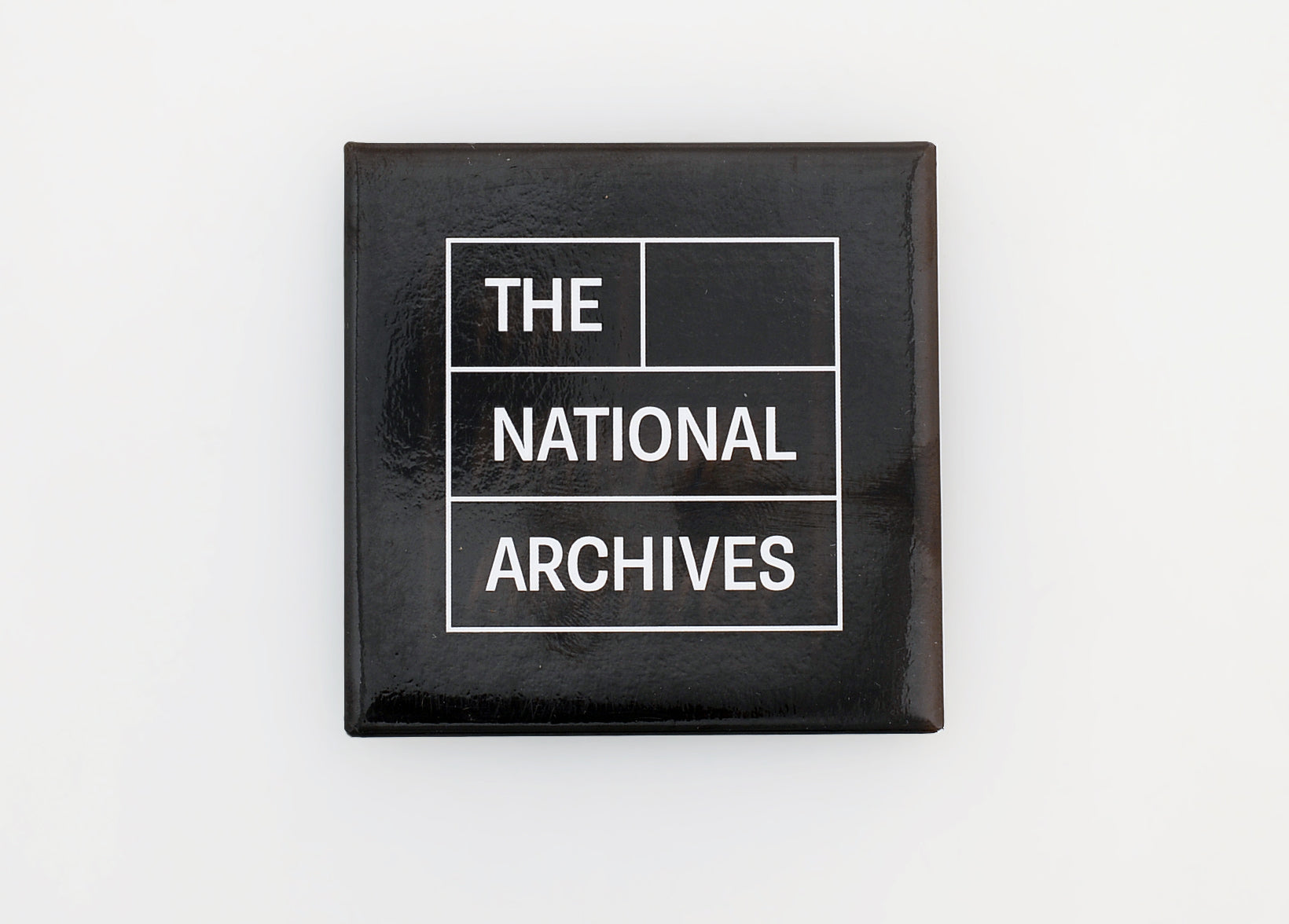 The National Archives Logo Square Magnet (black)
