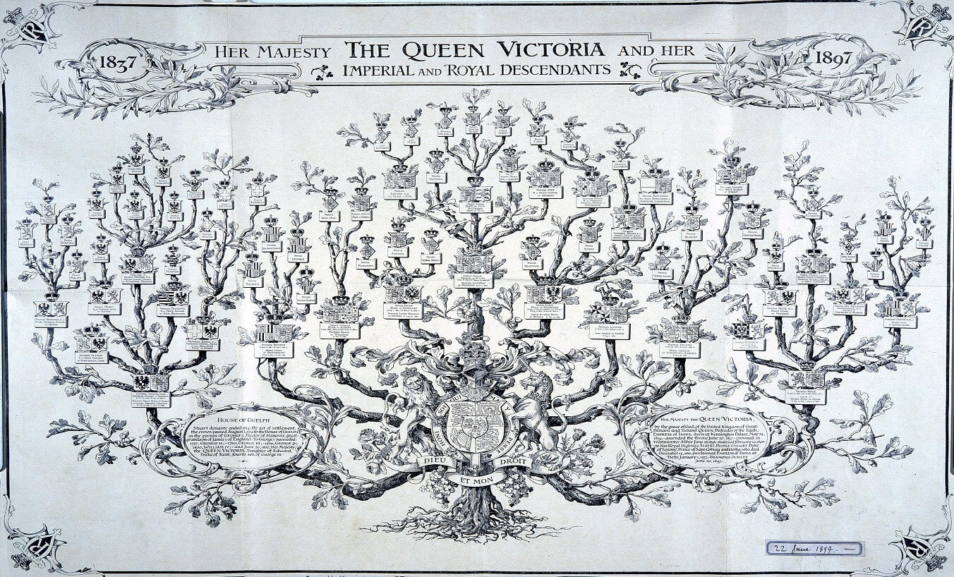 The Family Tree of Queen Victoria Historic Image