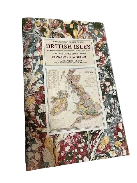 Hydrographic map of British Isles in slipcase