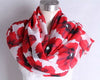 Remembrance Red Poppies White Scarf