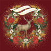 Deer Wreath Christmas Card design