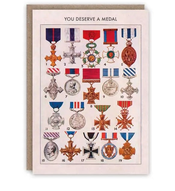 You Deserve a Medal Greetings Card