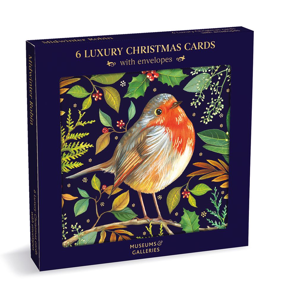 'Midwinter Robin' Luxury Christmas Card Pack