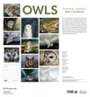 Owls 2025 Wall Calendar reverse