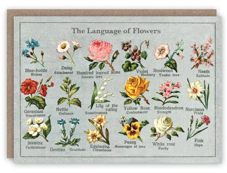 Card featuring The Language of Flowers