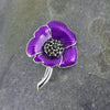 Purple Poppy Brooch