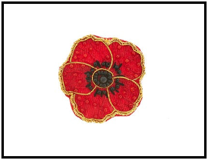 Poppy Embroidered Brooch