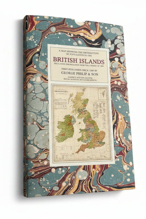 Population Map of British Isles in slipcase