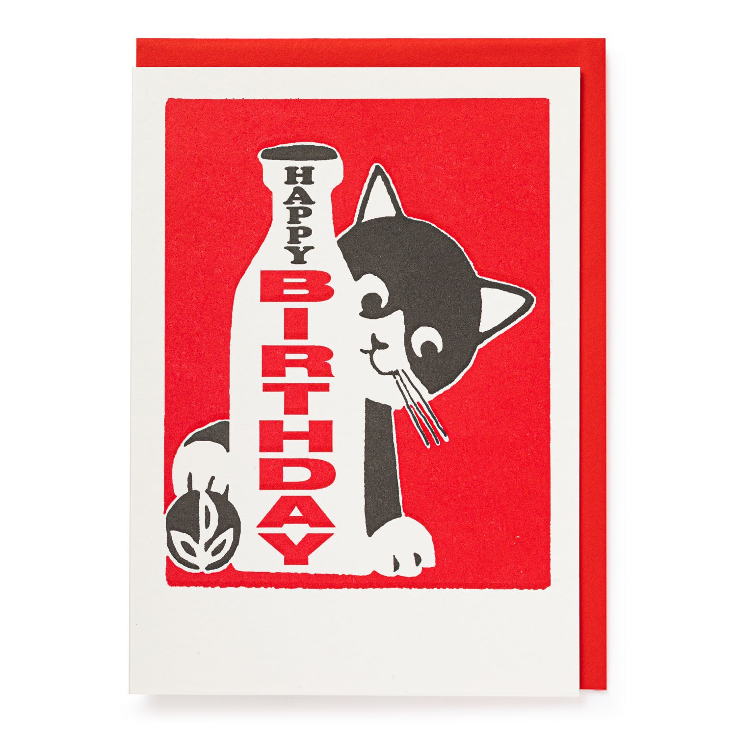 'Happy Birthday Cat' Greetings Card