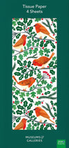 Robins and Holly Tissue Paper Sheets