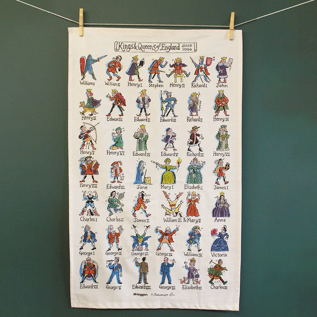Image of Kings and Queens tea towel  