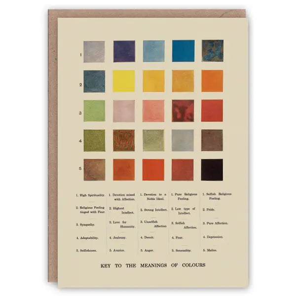 Image of meaning of colours greetings card