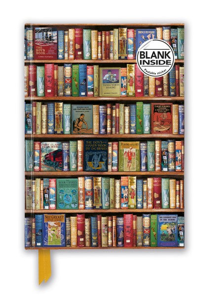 Notebook with bookshelf design