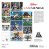 Back of calendar showing thumbnails of month illustrations