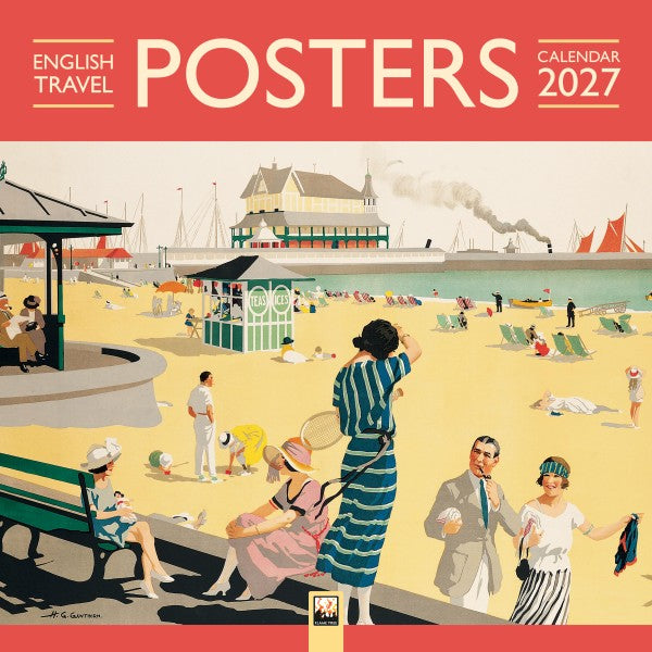 'English Travel Posters' 2027 Wall Calendar