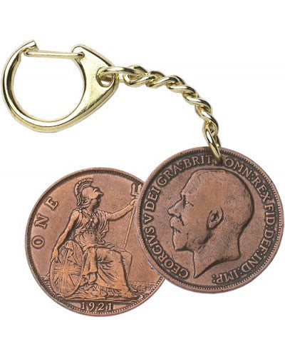 George V Penny Keyring