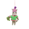 Mistletoe Meows Felt Decoration