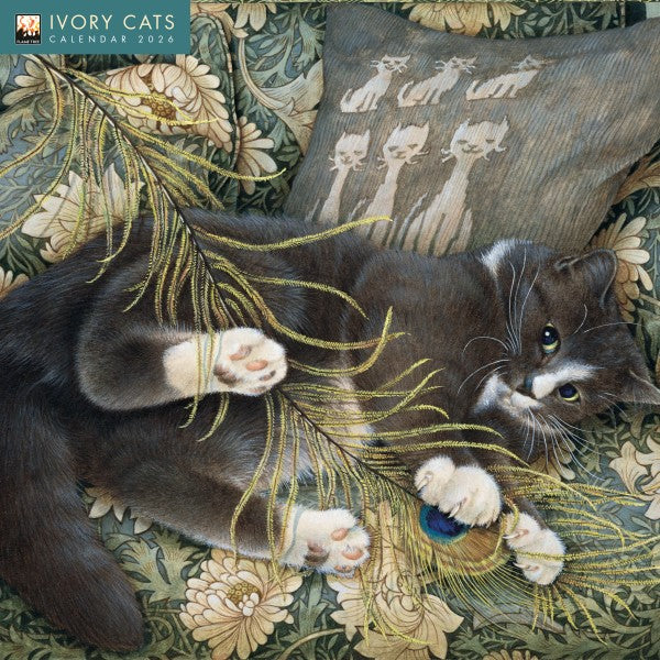 'Ivory Cats by Lesley Anne Ivory' 2026 Wall Calendar