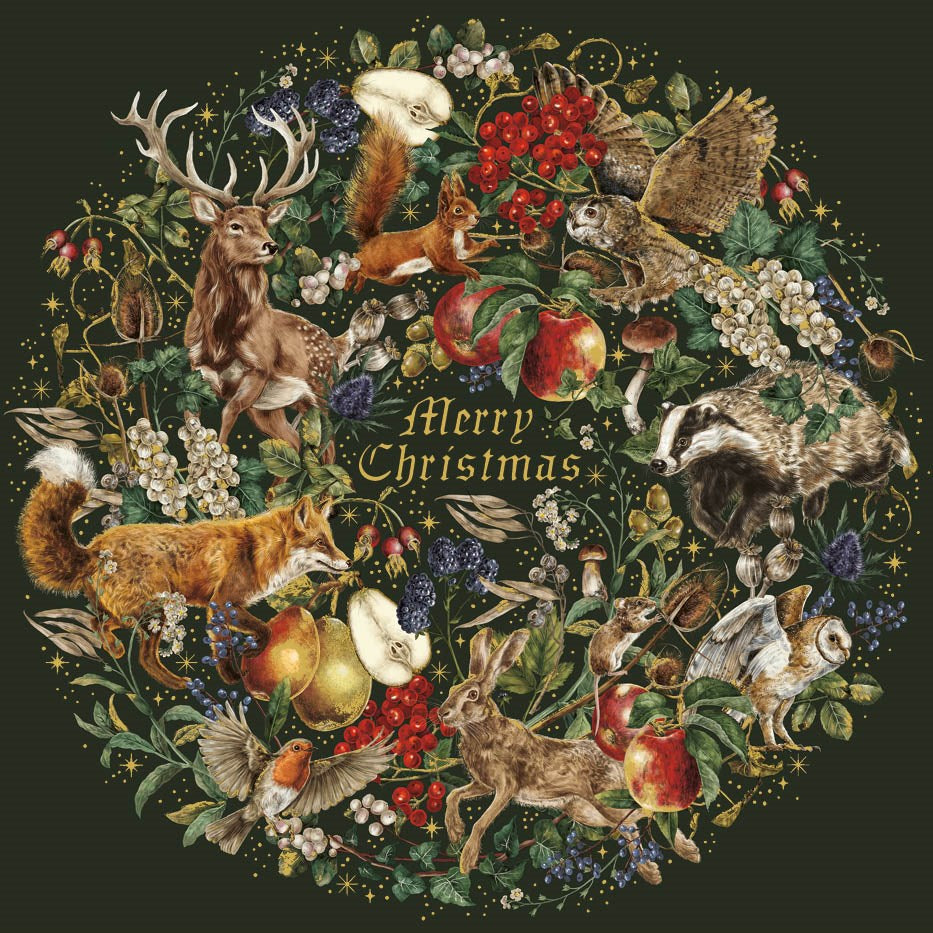 'Woodland Fable' Luxury Foiled Boxed Christmas Cards (LBX124)