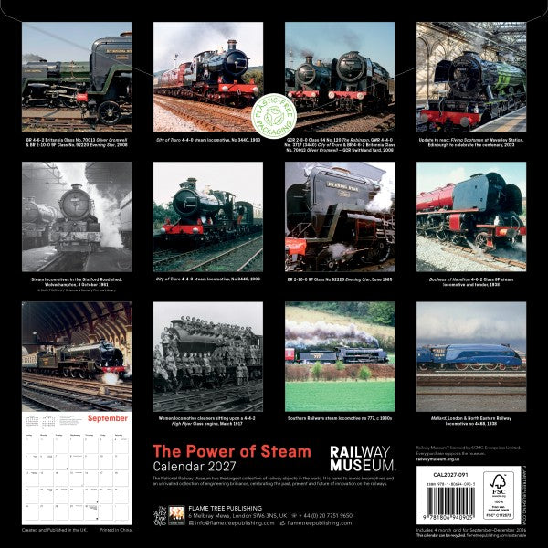 'The Power of Steam' 2027 Wall Calendar