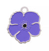 Purple poppy pet tag