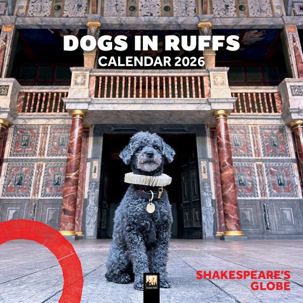 'Dogs in Ruffs Shakespeare's Globe' 2026 Wall Calendar