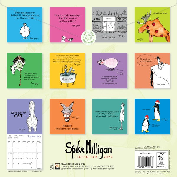 'Spike Milligan' 2027 Wall Calendar